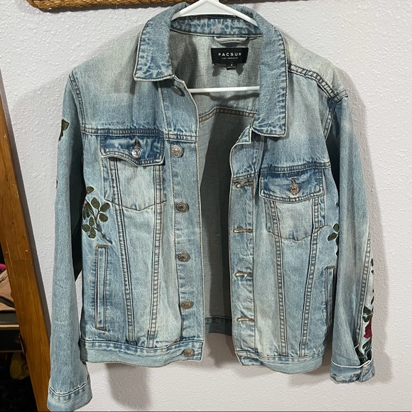 Floral Denim Jacket - Picture 1 of 6